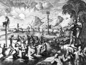 Stag offering and games of the youths