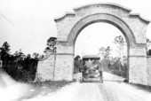Archway dividing counties