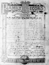 Montgomery family bible with family record