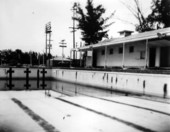 Abandoned base swimming pool.