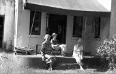 Marjory Stoneman Douglas on a porch - Miami, Florida
