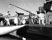 Motion picture set with actors