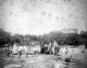 Group by fountain : Orlando, Florida.