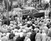 President Ford campaigning just before primary - Miami, Florida.