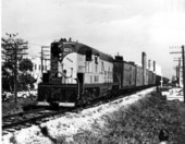 Diesel locomotive at S.W. 8th Street : Miami, Florida.