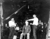 Florida East Coast Railway workers getting their hair cut