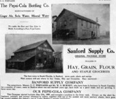 Advertisement for soda and groceries