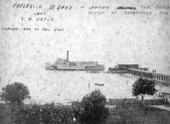 Steamboat "Frederick De Bary" leaving the Brock House hotel - Enterprise, Florida