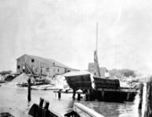 Boat dock for Captain A. L. Wing's ferries.