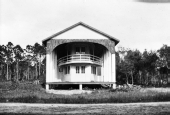 "The three kids" after it was turned into a house