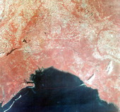 Satellite image of Florida's Big Bend region