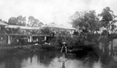 Little girl standing in creek at Panacea Springs