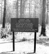Sign at the Olustee Battlefield State Historic Site - Olustee, Florida.