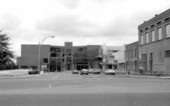 View down Jefferson Street of City Hall : Tallahassee, Florida.