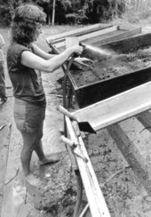 Susan Roop searching for items left behind in the past