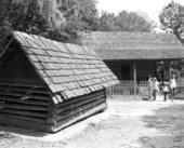 Potato house and farm house at the Tallahassee Junior Museum.