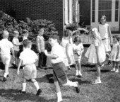 Children playing at governor's mansion - Tallahassee, Florida.