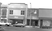 View of Monroe Street businesses - Tallahassee, Florida.