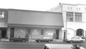 View of Monroe Street businesses - Tallahassee, Florida.