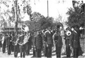 FAMU band marches to assembly - Tallahassee, Florida .