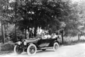 Three men in a car