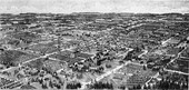 Bird's eye view map - DeLand, Florida