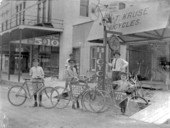 Children with bicycles in front of C.T. Kruse bicycle shop - De Land, Florida