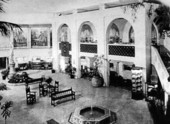 View of the interior of the Florida pavilion at the 1939 World's Fair in New York