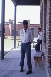 Costumed park rangers inside Fort Clinch - Fernandina Beach, Florida