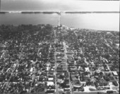 Aerial view looking over the city of Lake Worth - Palm Beach County, Florida.