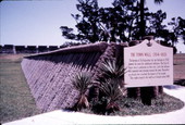 Replica of the Spanish-period town log wall which joined Castillo de San Marcos and the City Gate - Saint Augustine, Florida