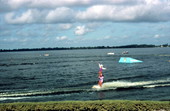 Water skiers perform at Cypress Gardens - Winter Haven, Florida