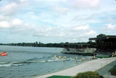 Water skiers perform at Cypress Gardens - Winter Haven, Florida