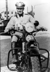 Portrait of Miami Beach motorcycle officer Robert Boyle.