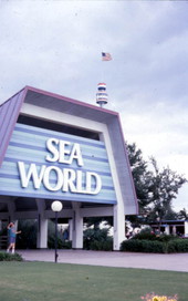 Entrance Sign at Sea World - Orlando, Florida.