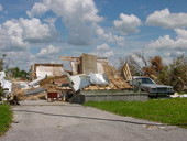 Debris from structures destroyed by Hurricane Charley - Punta Gorda, Florida