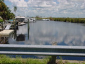 View looking toward boats damaged by Hurricane Charley - Punta Gorda, Florida