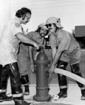 Members of the North Andrews Volunteer Fire Department training in Fort Lauderdale - Broward County, Florida