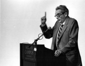 Leon Goure speaking at Miami-Dade Community College south campus - Kendall, Florida