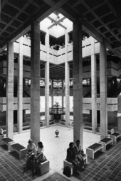 Interior view of the Miami-Dade Junior College Leonard Usina Hall of Science at the south campus - Kendall, Florida