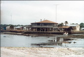 View of the unidentified building near the canal - Horseshoe Beach, Florida