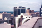 Aerial view of the First Union Bank and the rest of Jacksonville's downtown - Jacksonville, Florida .