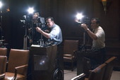 View of members from the press covering a speech delivered by Governor Claude Kirk - Tallahassee.