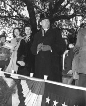 View of Governor Millard F. Caldwell with his family at the inauguration ceremony - Tallahassee, Florida.