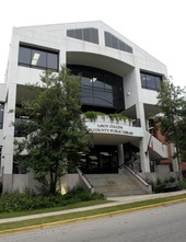 Front of the Leroy Collins Leon County Public Library at 200 West Park Avenue - Tallahassee, Florida.
