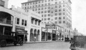 View of businesses on Main Street - West Palm Beach, Florida.