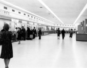 Interior view of the Miami International Airport.