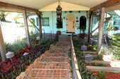 Entrance to the dining hall at the historic Chalet Suzanne in Lake Wales, Florida.
