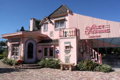 Close-up view of the historic Chalet Suzanne in Lake Wales, Florida.