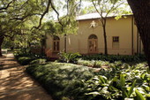 View of the historic Woman's Club of Tallahassee building at 1513 Cristobal Drive in the Los Robles subdivision.